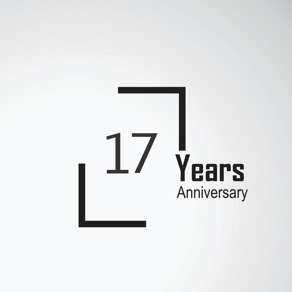 Year Anniversary Vector Template Design Illustration box
