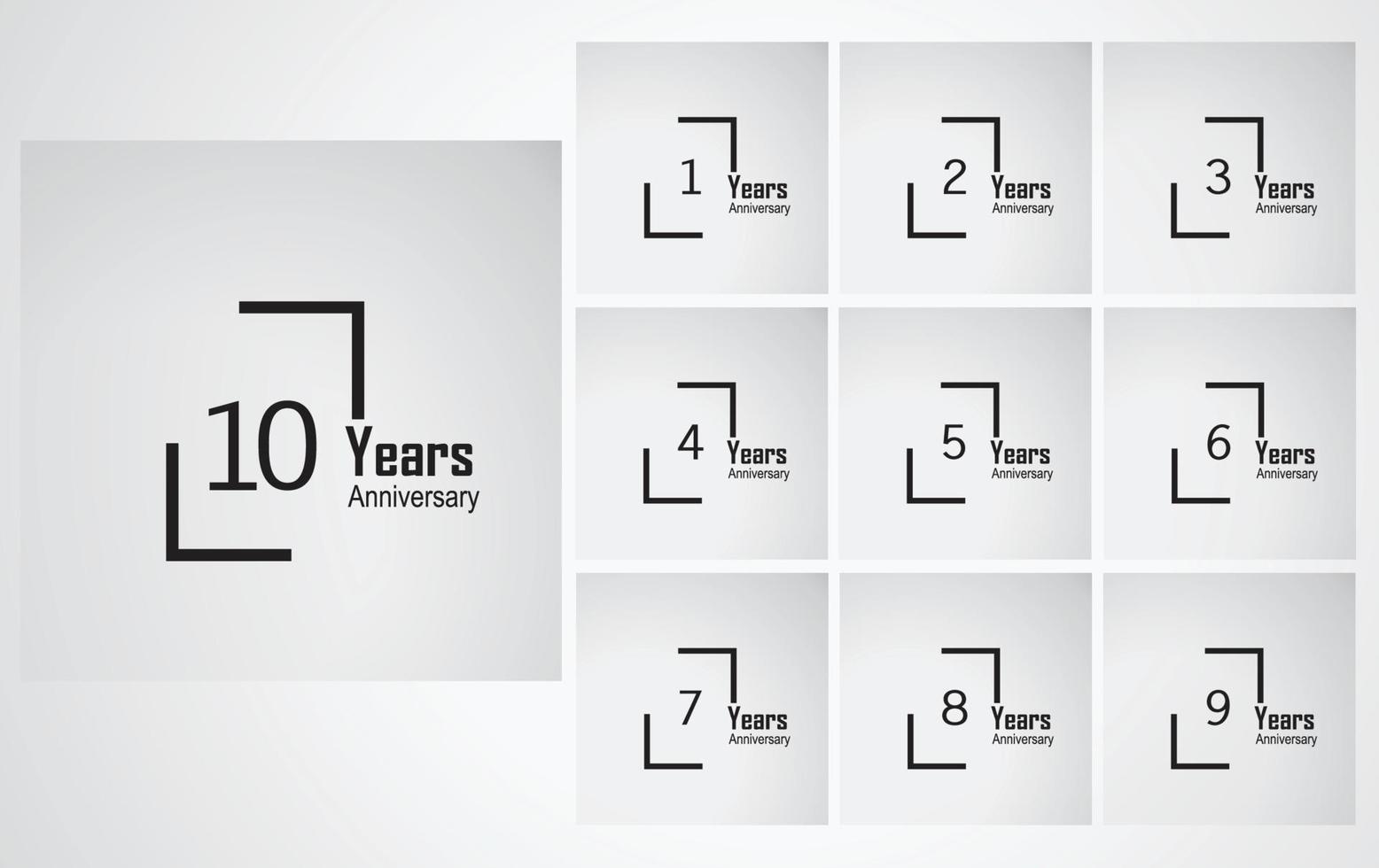 Year Anniversary Vector Template Design Illustration box