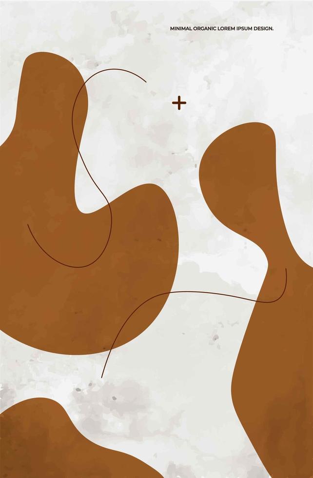 Minimalist fluid curve lines shapes abstract background vector
