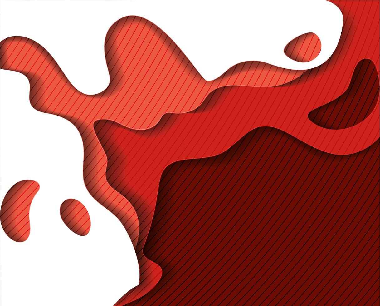 Red waves background vector design