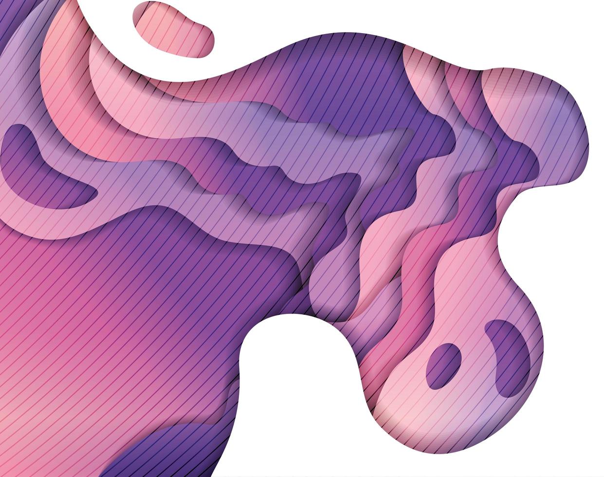 Purple waves background vector design