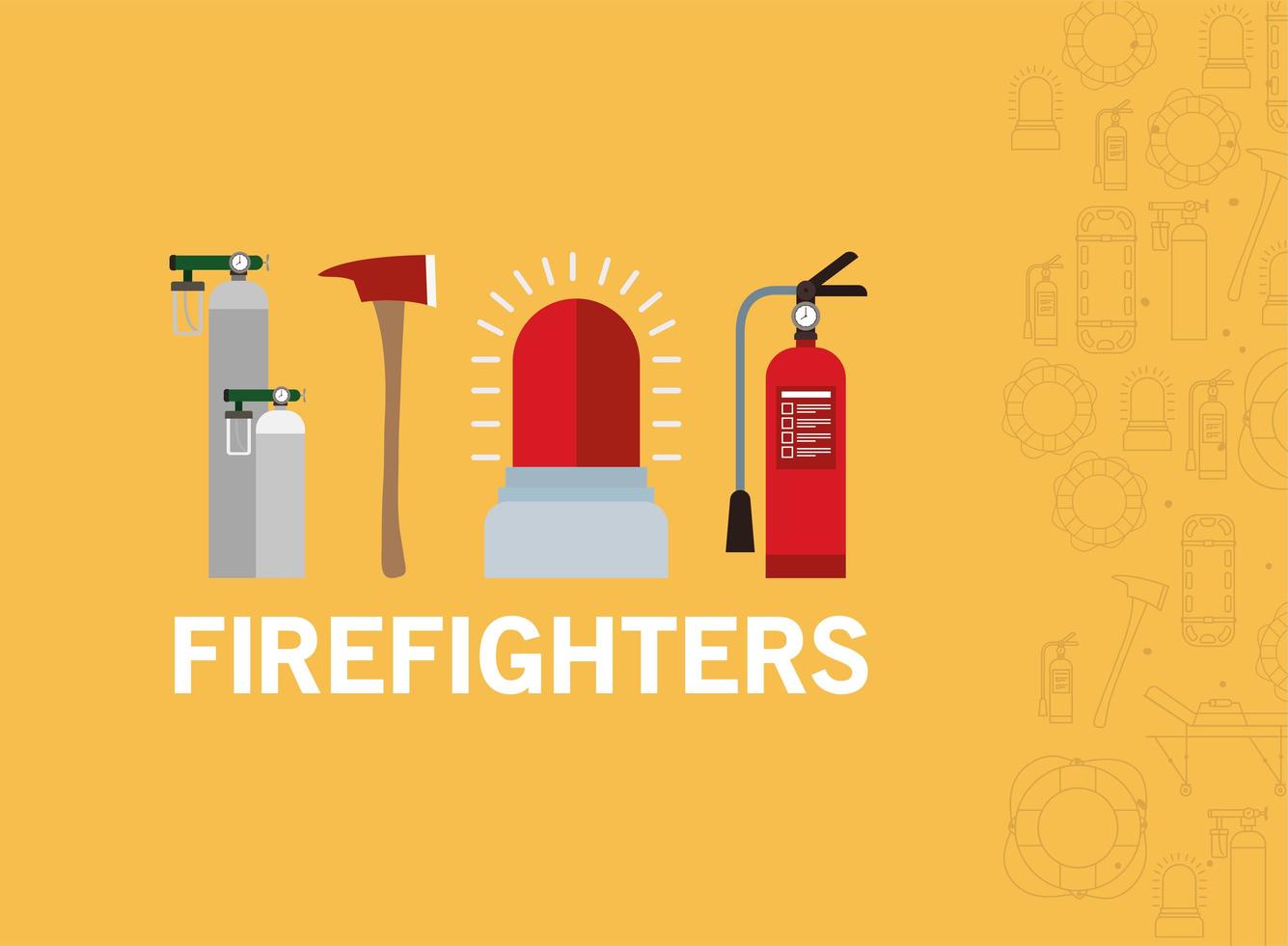 Firefighter emergency banner vector