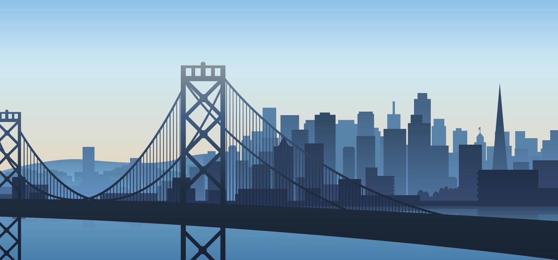 paisaje urbano de san francisco vector