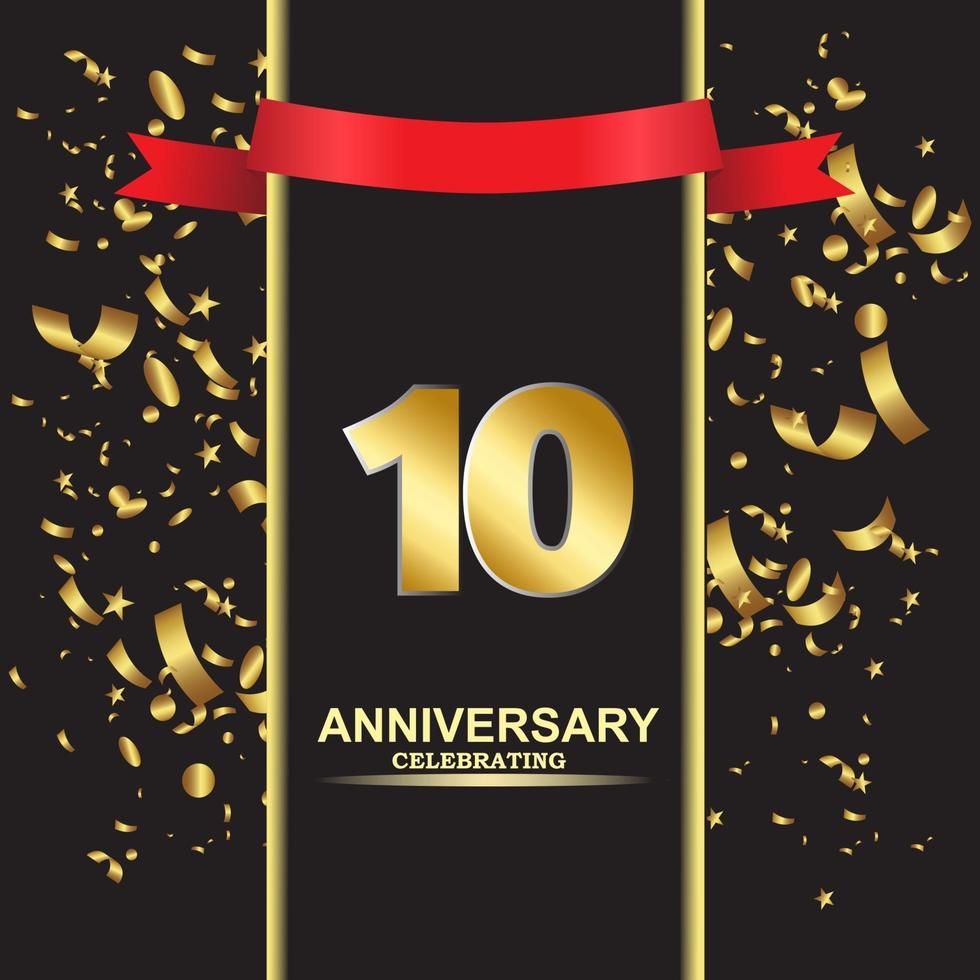 10 Year Anniversary Vector Template Design Illustration