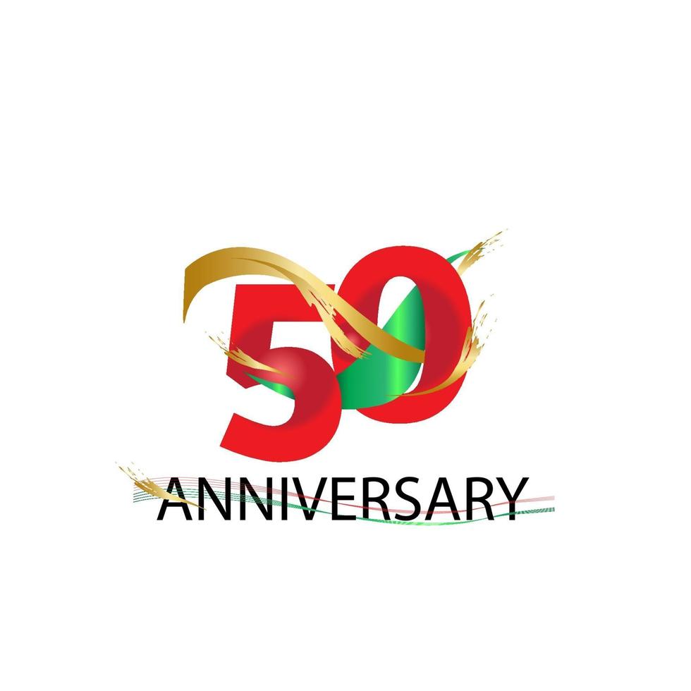 50 Year Anniversary Vector Template Design Illustration