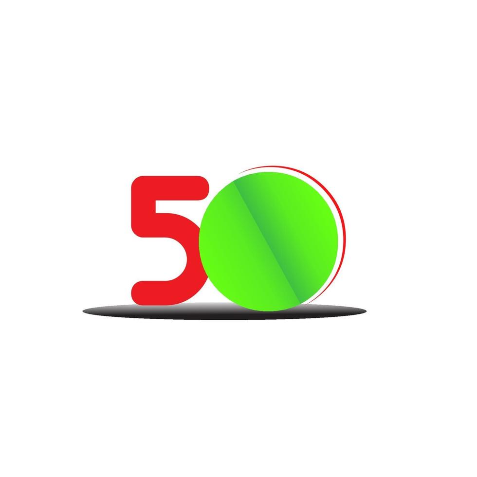 50 Year Anniversary Vector Template Design Illustration