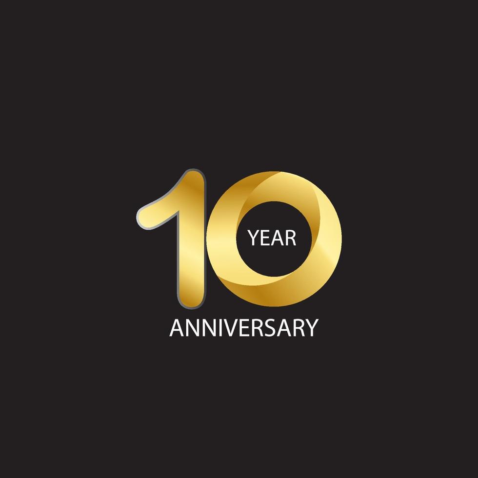 10 Year Anniversary Vector Template Design Illustration