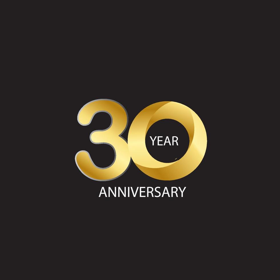 30 Year Anniversary Vector Template Design Illustration