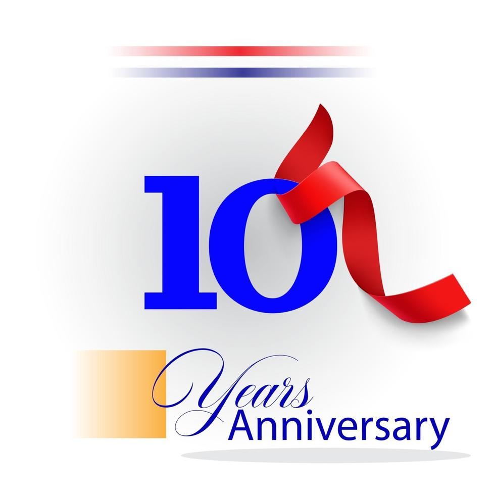 10 Year Anniversary celebration Vector Template Design Illustration