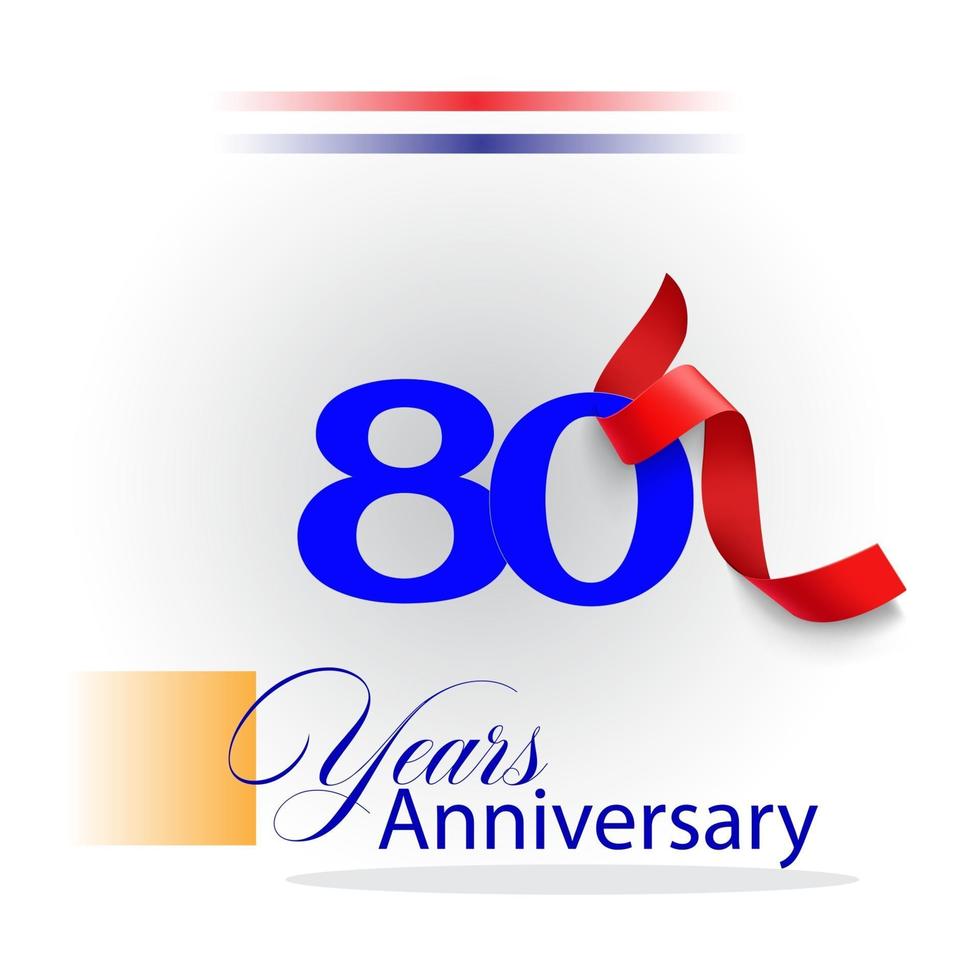 80 Year Anniversary celebration Vector Template Design Illustration