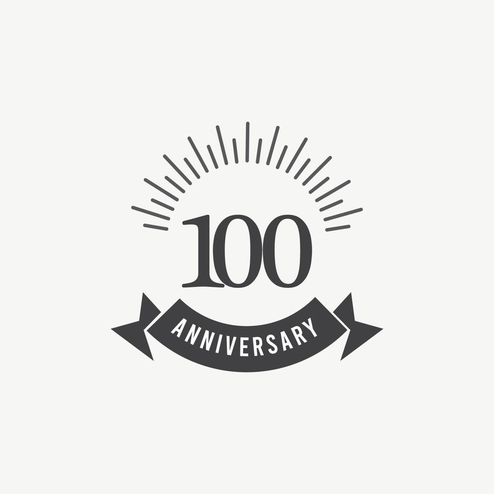 100 Years Anniversary Celebration Vector Template Design Illustration