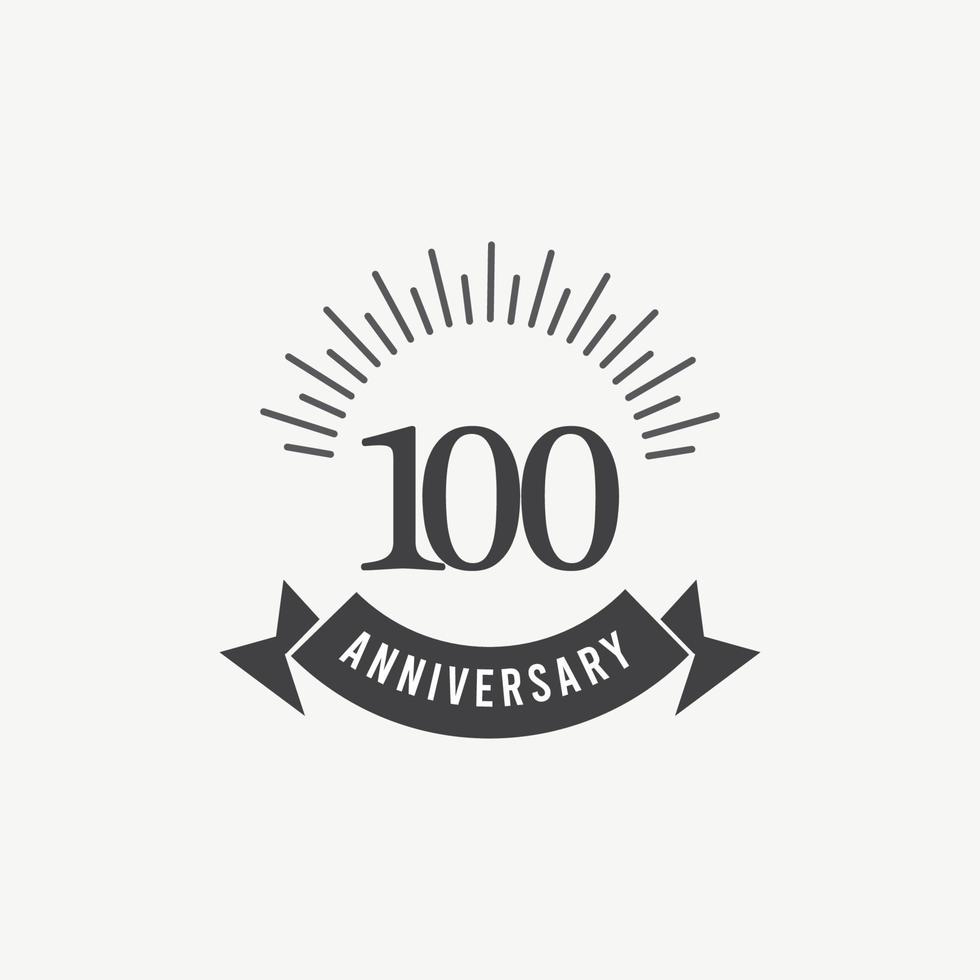 Ilustración de diseño de plantilla de vector de celebración de aniversario de 100 años