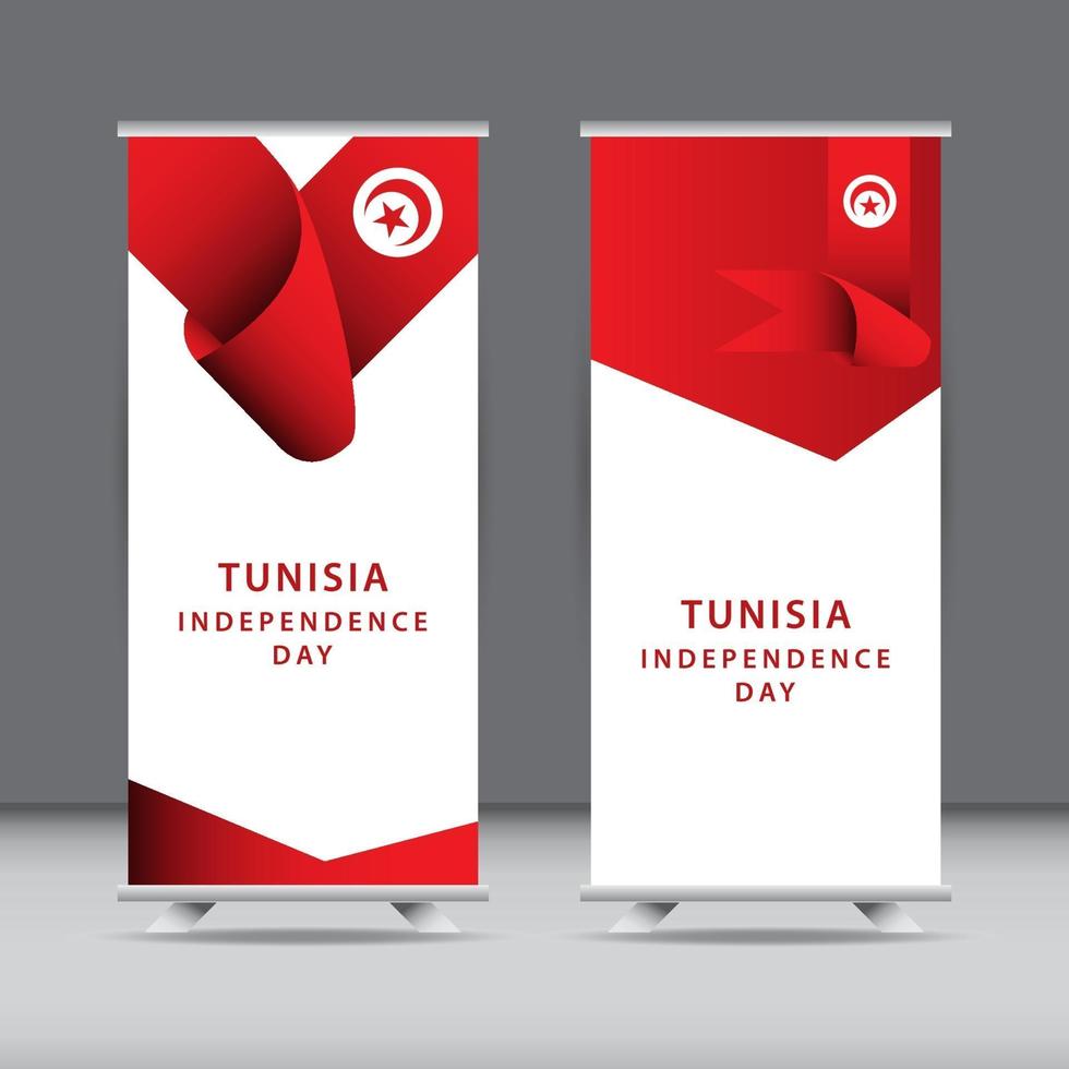 Feliz día de la independencia de Túnez celebración ilustración de diseño de plantilla de vector