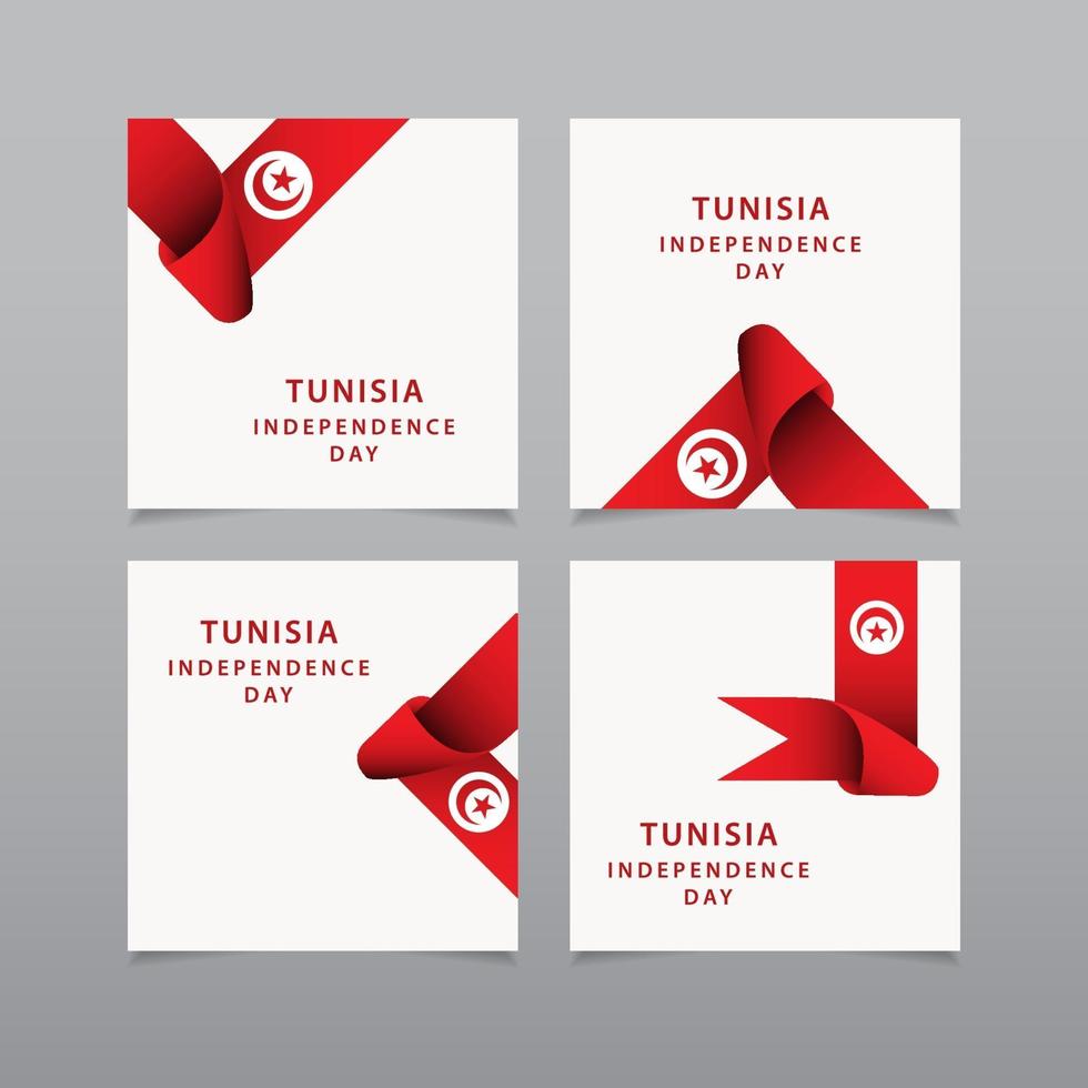 Happy Tunisia Independence Day Celebration Vector Template Design Illustration
