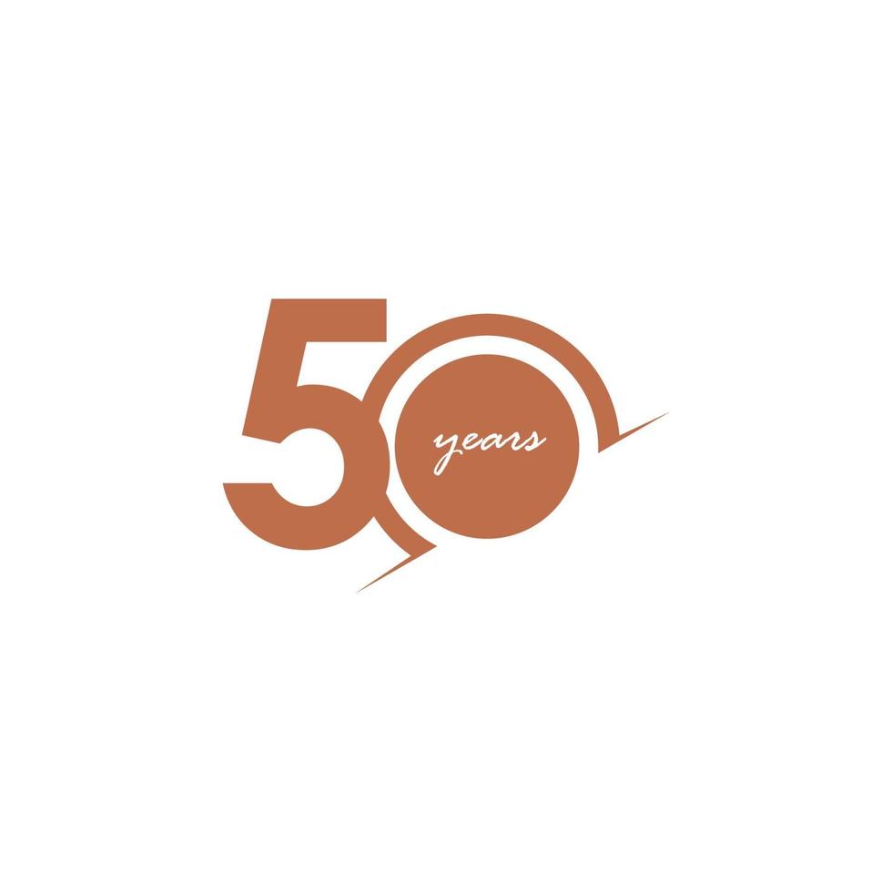 50 Years Anniversary Celebration Number Vector Template Design Illustration