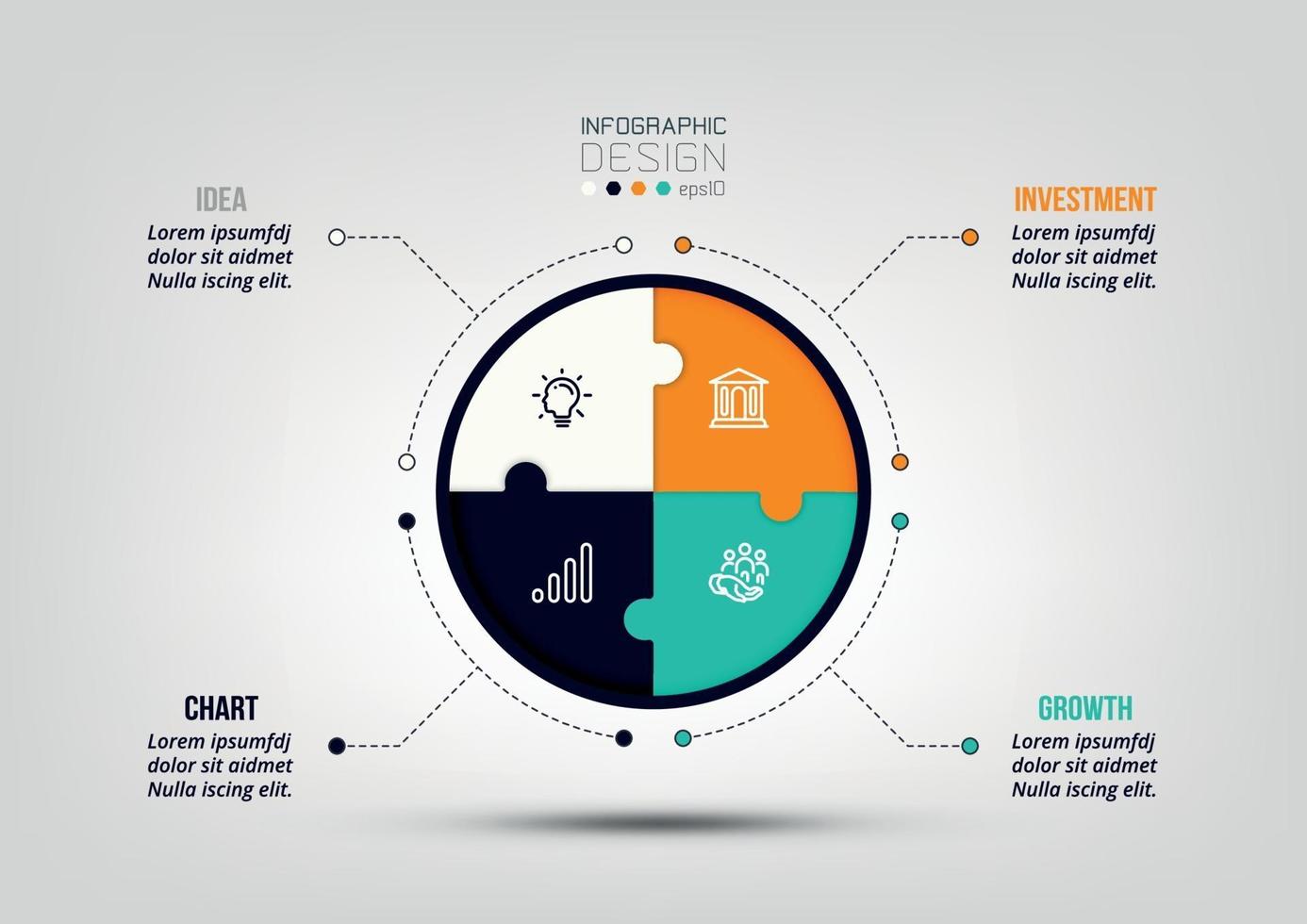 Business or marketing diagram infographic template. vector