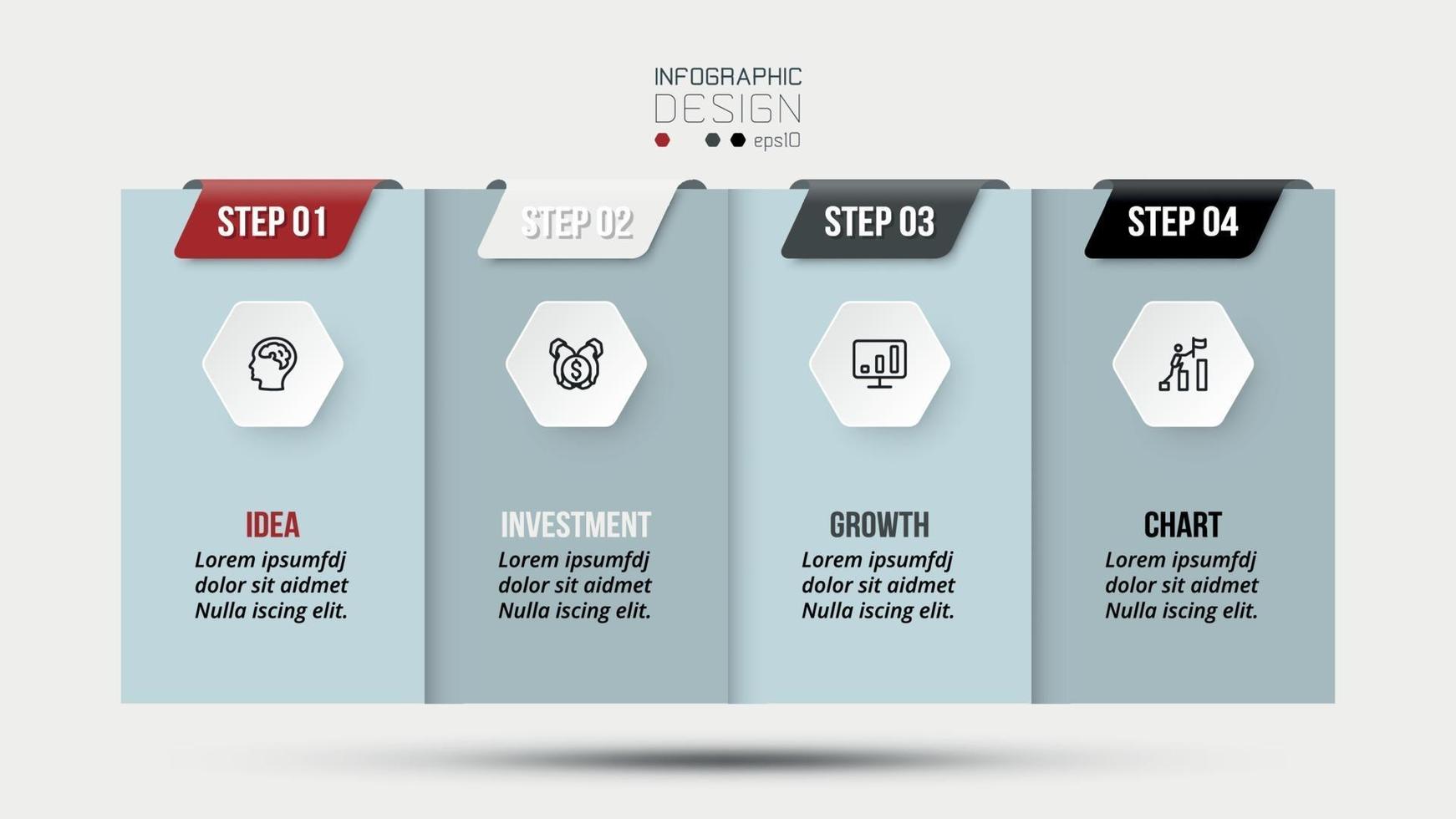 Business concept infographic template design. vector