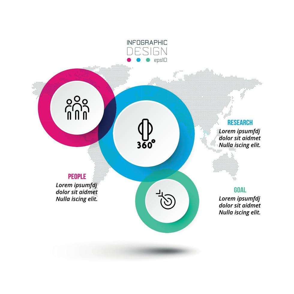 diseño de plantilla de infografía de negocios o marketing. vector