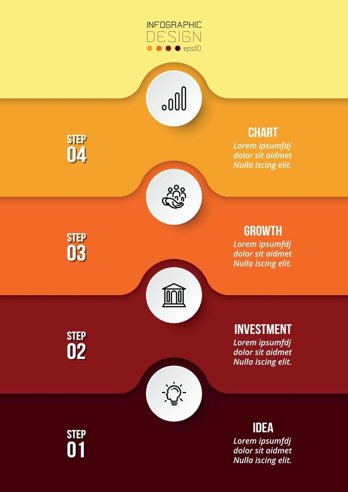 infografía de negocios o diseño de plantillas de marketing. vector