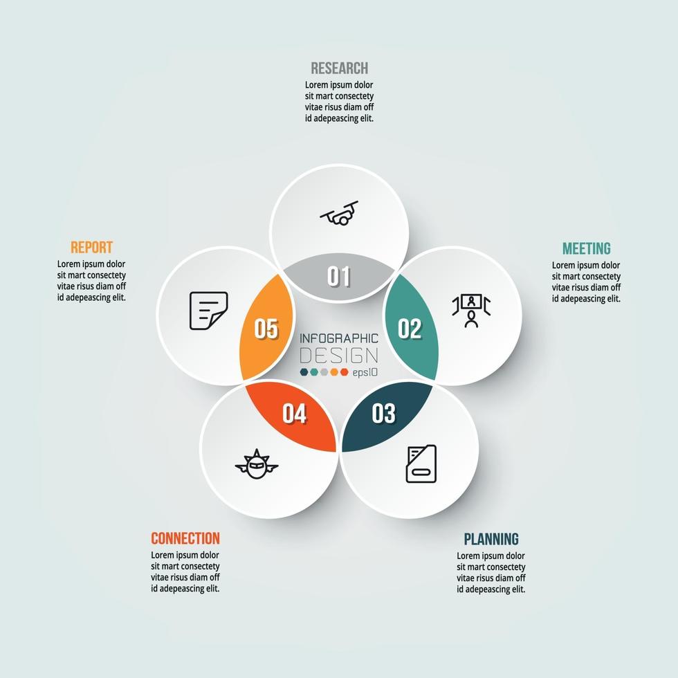 Business or marketing diagram infographic template. vector