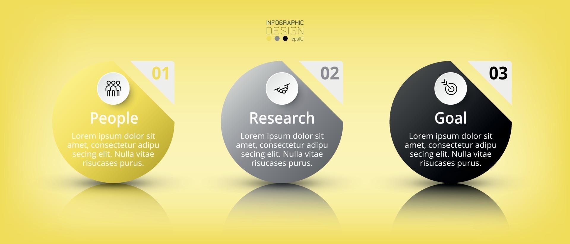 Business concept infographic with step. vector