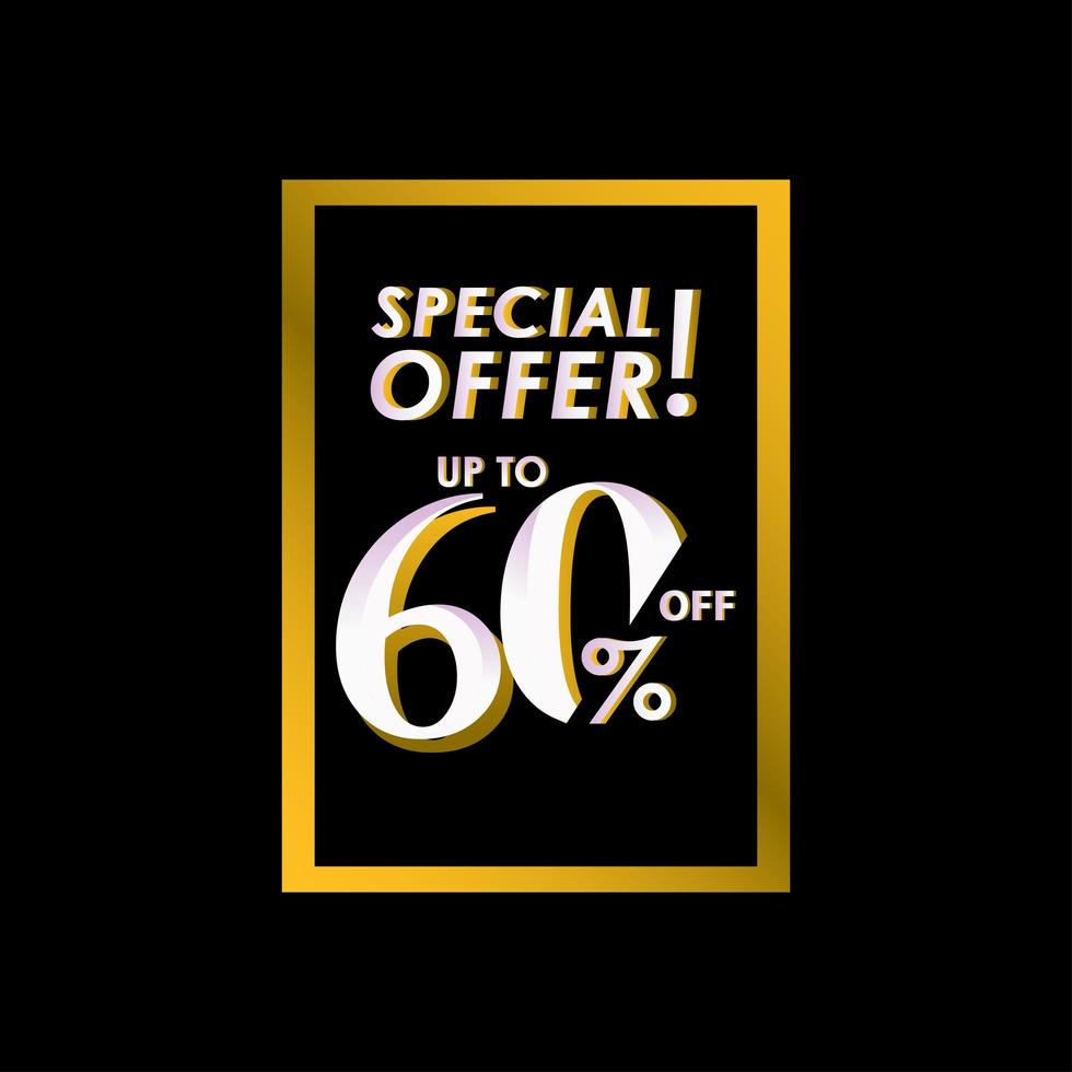 Discount Special Offer up to 60 off Label Vector Template Design Illustration