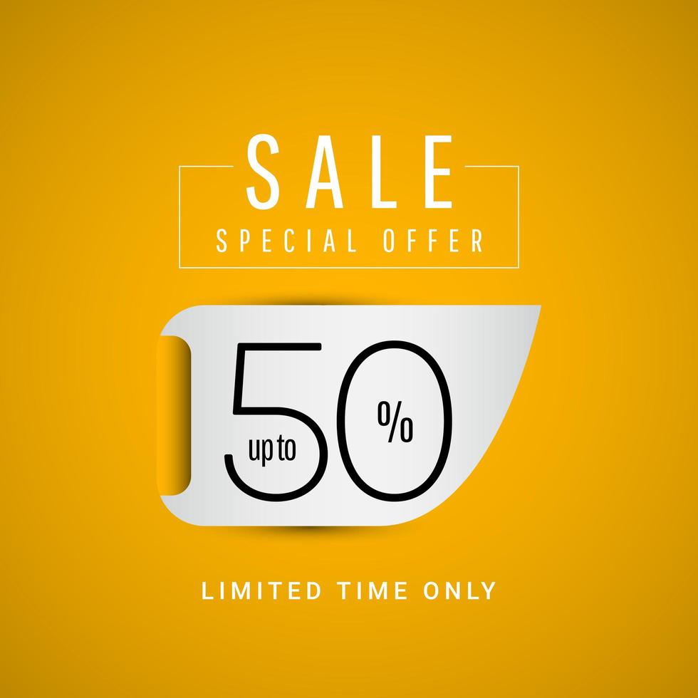 Sale Special Offer up to 50 Limited Time Only Vector Template Design Illustration