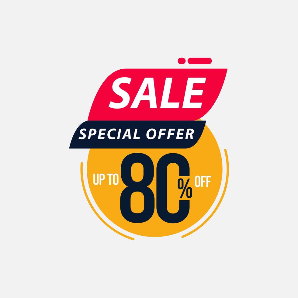 Sale Special Offer up to 80 off Limited Time Only Vector Template Design Illustration
