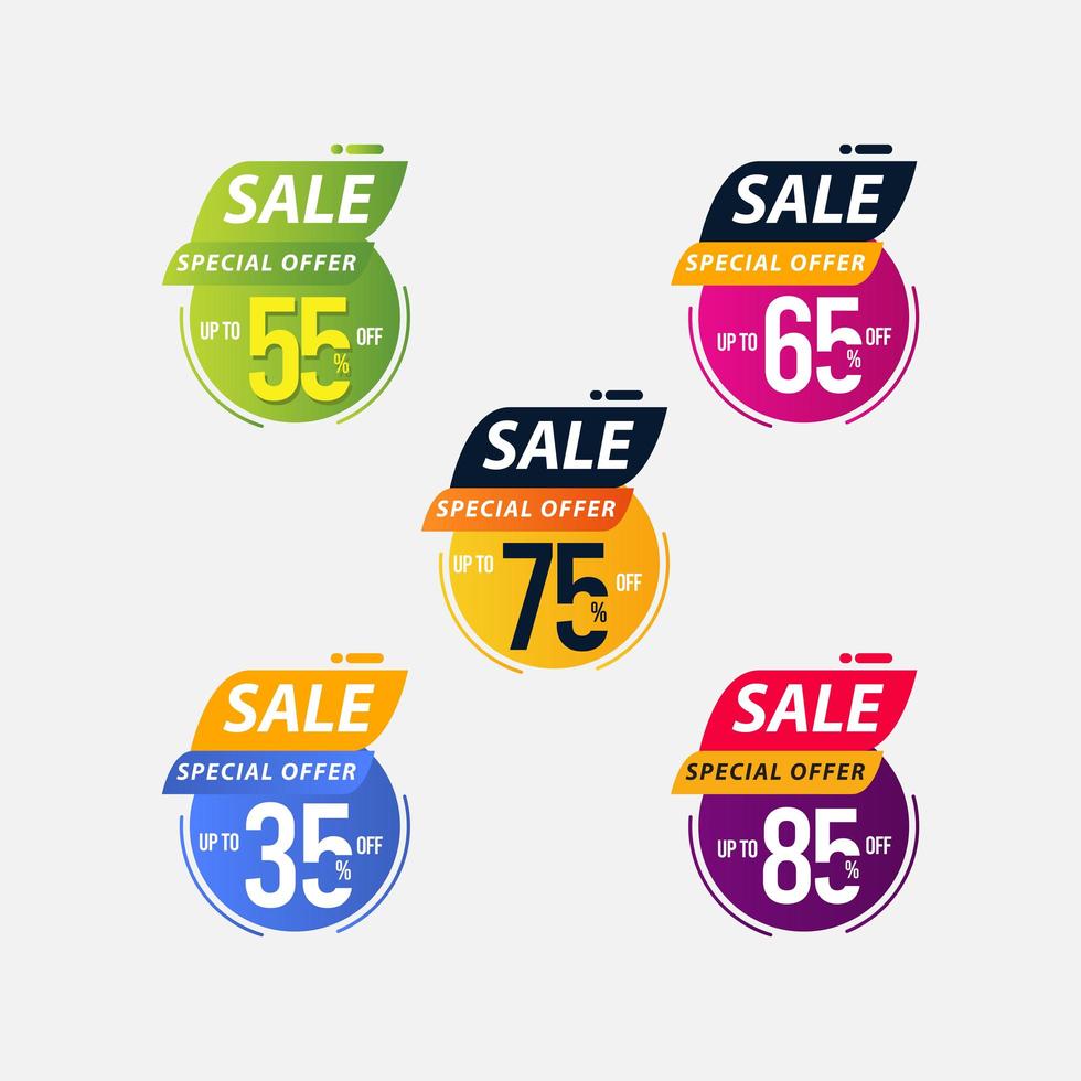 Sale Special Offer up to 35 55 65 75 85 off Limited Time Only Vector Template Design Illustration