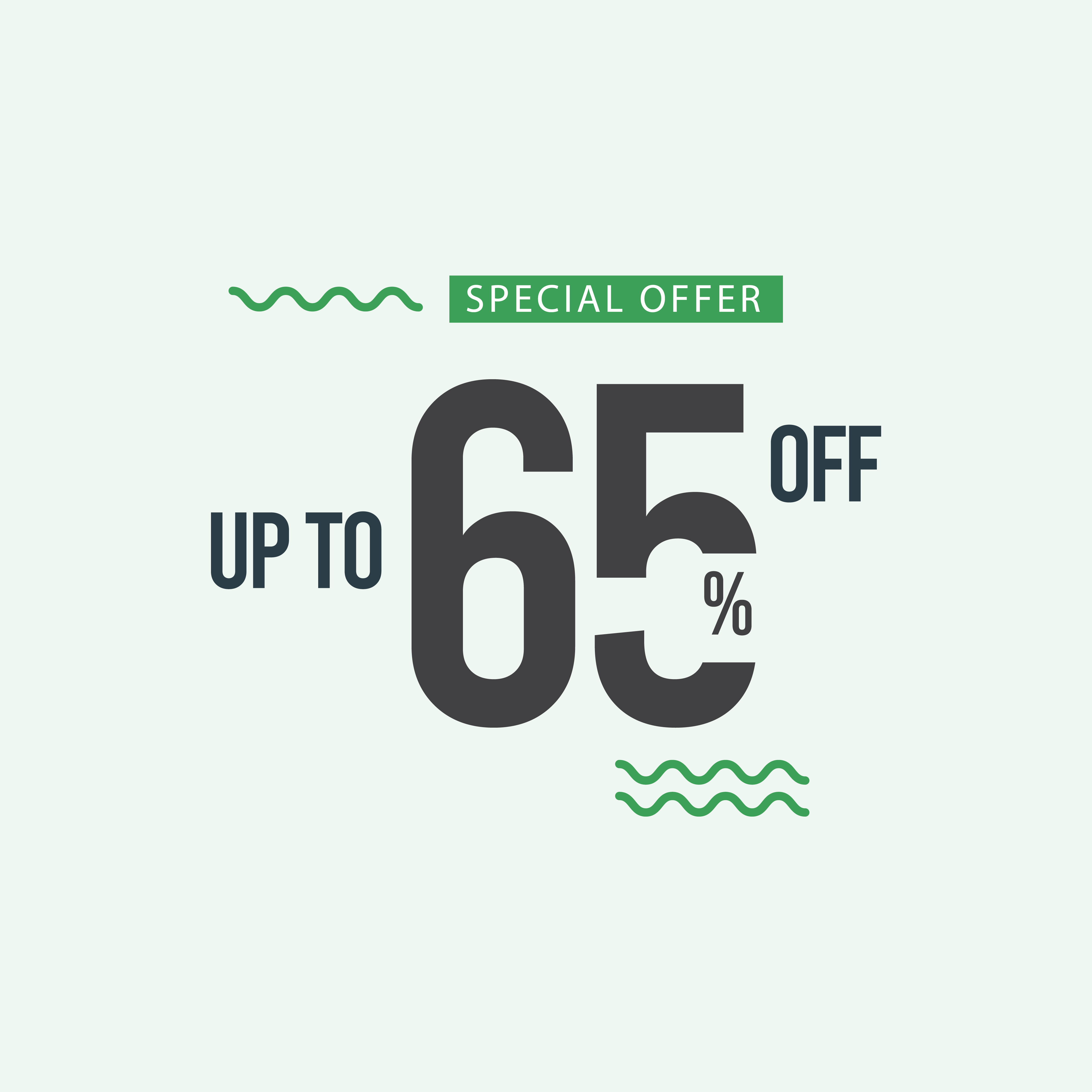 Discount Special Offer up to 65 off Vector Template Design Illustration