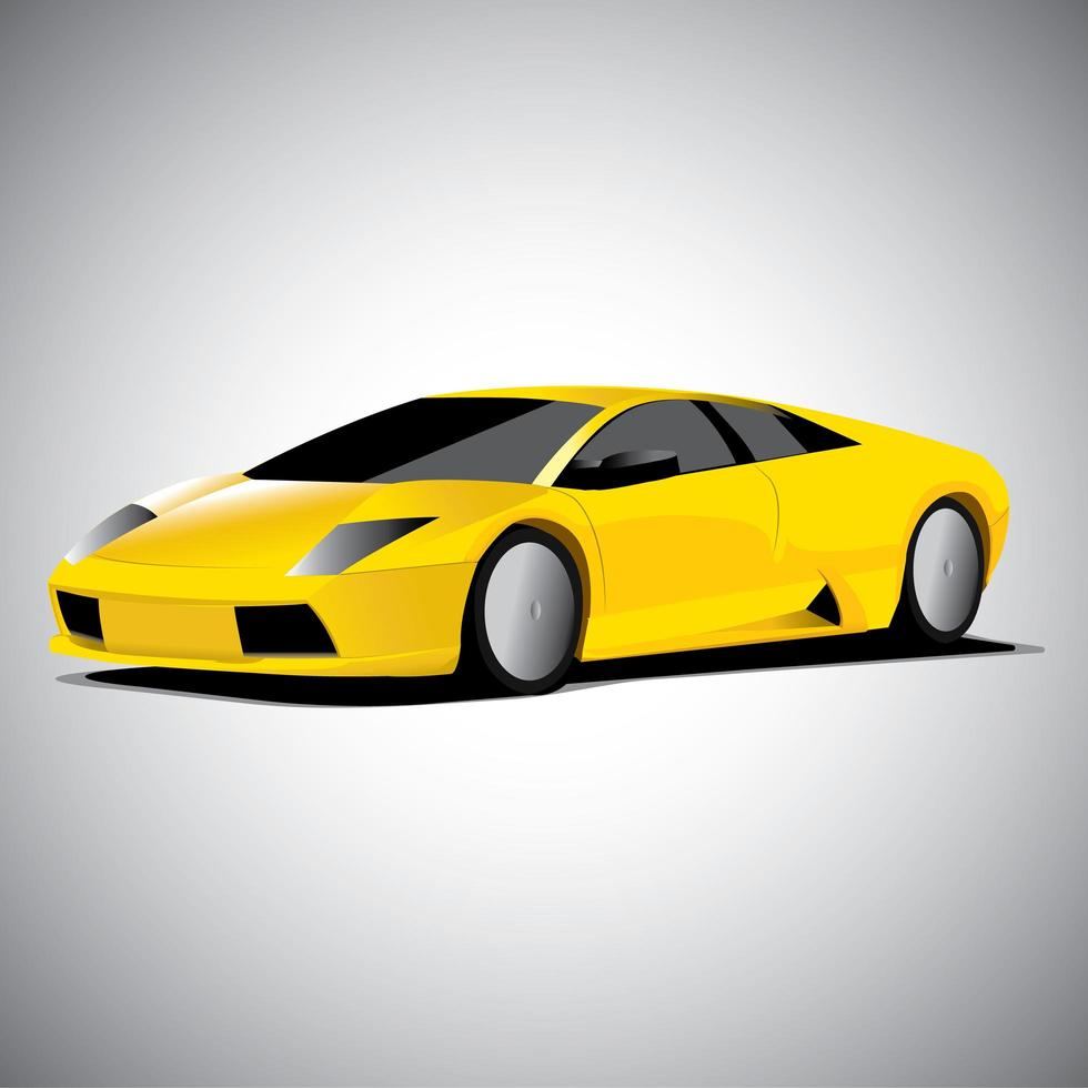 Ilustración de vector de coche realista