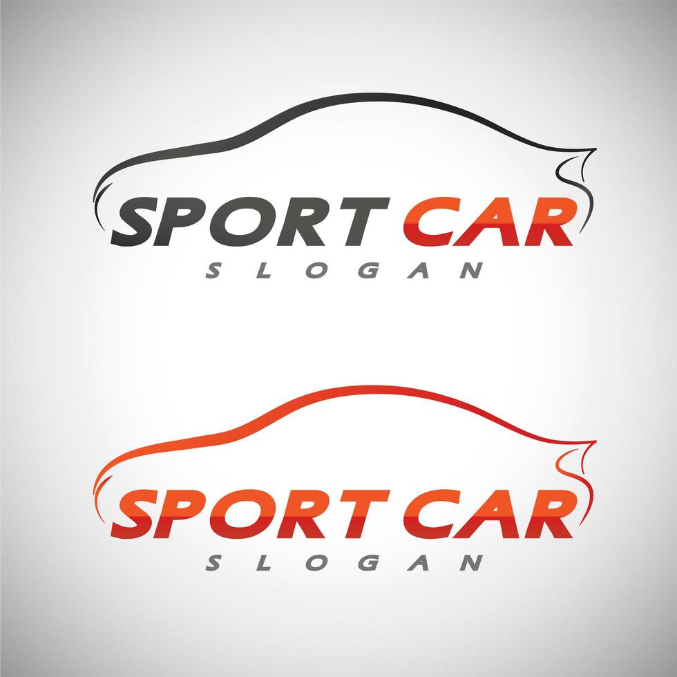 abstract car sport logo template vector