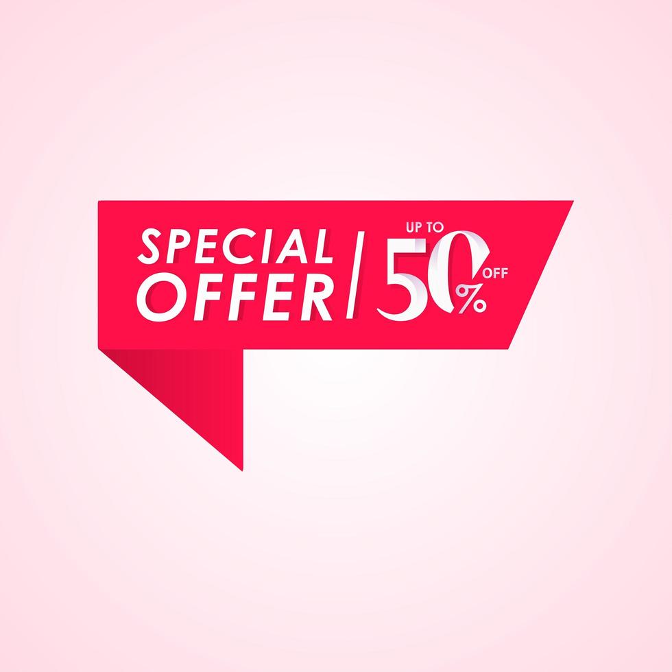 Discount Special Offer up to 50 off Label Vector Template Design Illustration