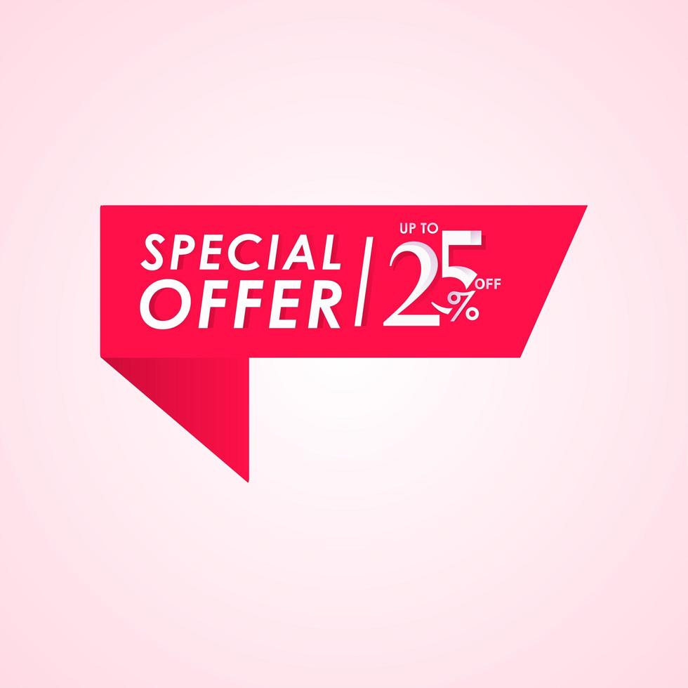 Discount Special Offer up to 25 off Label Vector Template Design Illustration