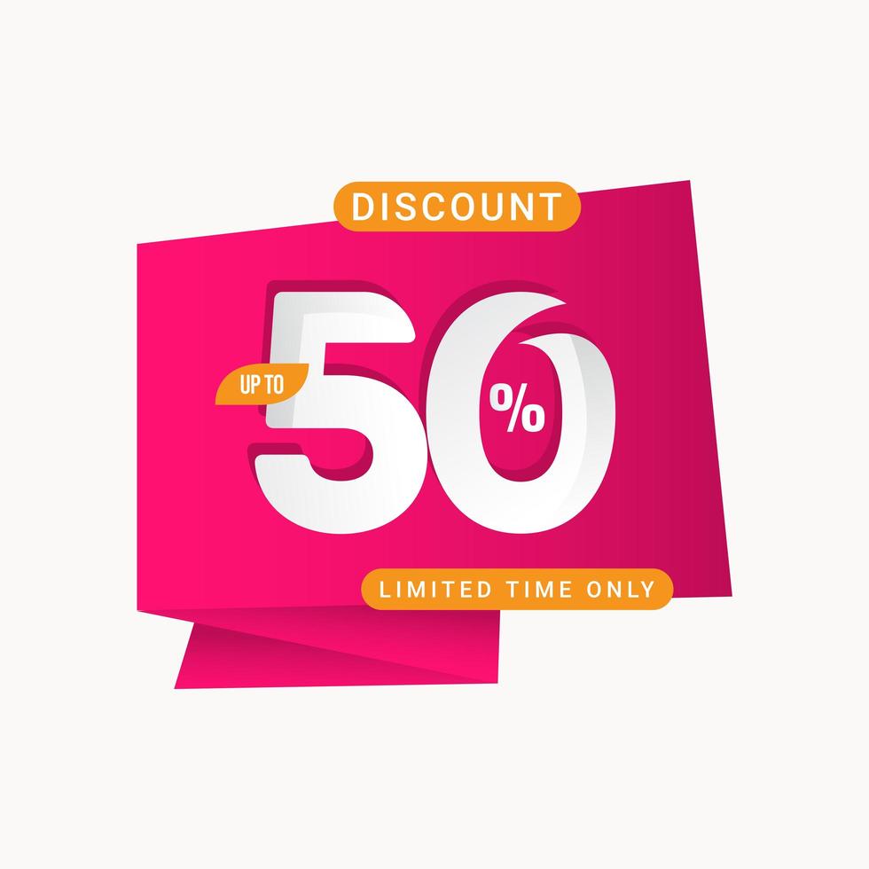 Discount up to 50 off Limited Time Only Label Vector Template Design Illustration