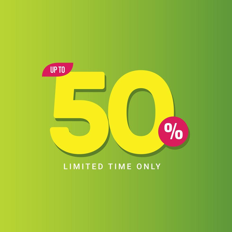 Discount up to 50 Limited Time Only Vector Template Design Illustration