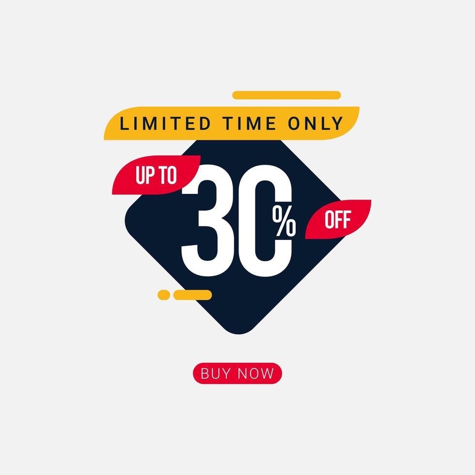 Discount up to 30 off Limited Time Only Vector Template Design Illustration