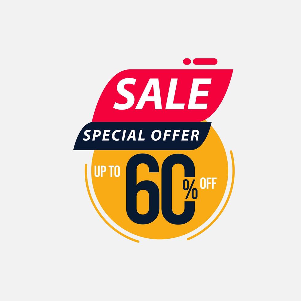 Sale Special Offer up to 60 off Limited Time Only Vector Template Design Illustration