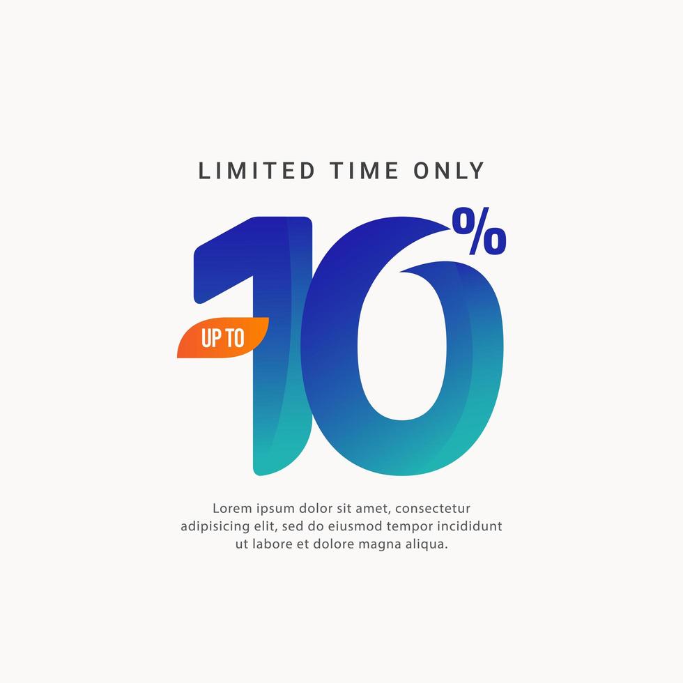 Discount up to 10 Limited Time Only Vector Template Design Illustration