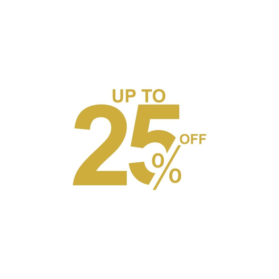 Discount Label up to 25 off Vector Template Design Illustration