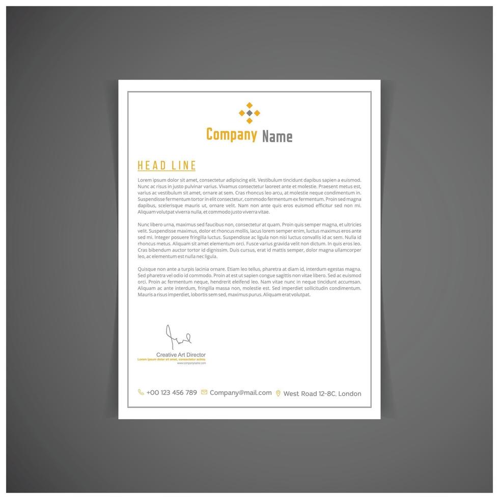 Modern Business Letter Head Design 2098992 Vector Art at Vecteezy