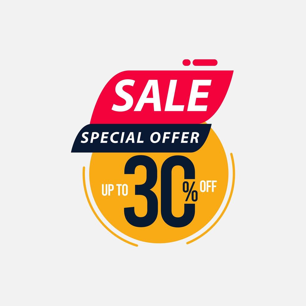Sale Special Offer up to 30 off Limited Time Only Vector Template Design Illustration