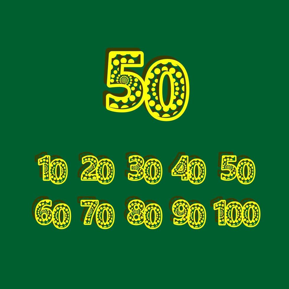 50 Anniversary Celebration Bubble Yellow Number Vector Template Design Illustration