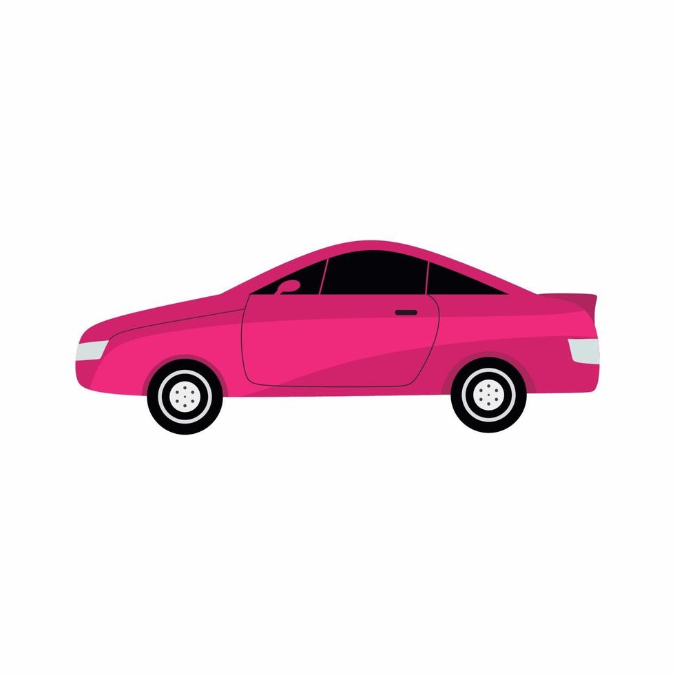 icono de super coche estilo plano. concepto de coche deportivo de elegancia. diseño de arte de dibujos animados realista moderno único. Automóvil de lujo genérico. presentación del coche vista lateral. ilustración vectorial vector