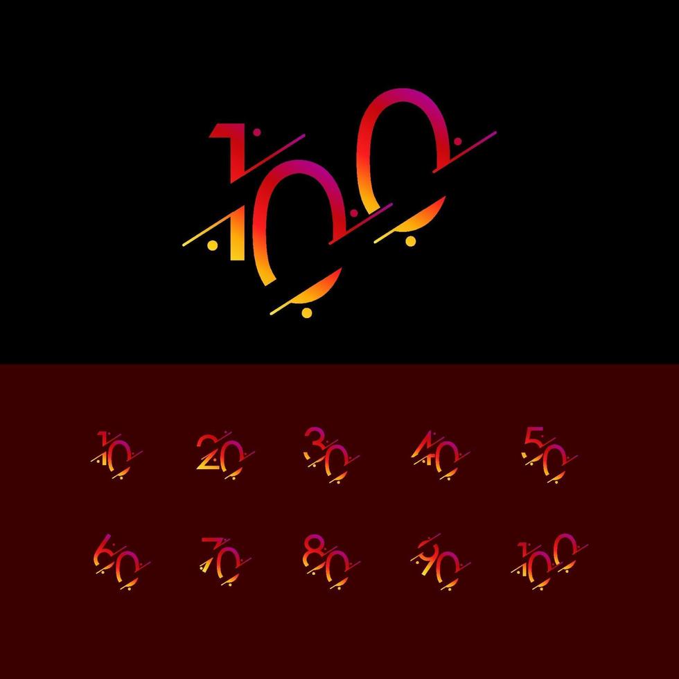 100 Years Anniversary Celebration Elegant Number Vector Template Design Illustration