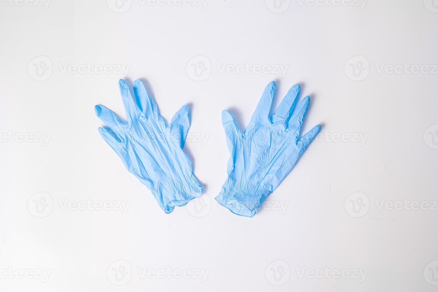 Nitrile gloves on white background photo