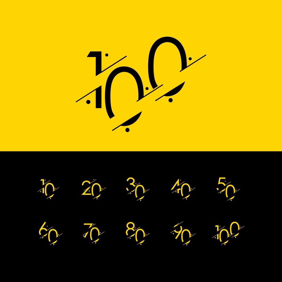 100 Years Anniversary Celebration Elegant Number Vector Template Design Illustration