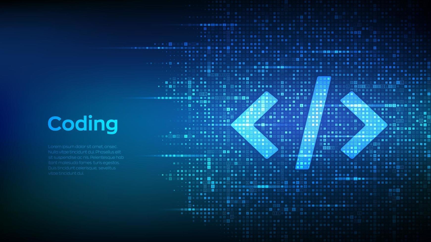 Programming Code Coding Or Hacker Background Programming Code Icon 
