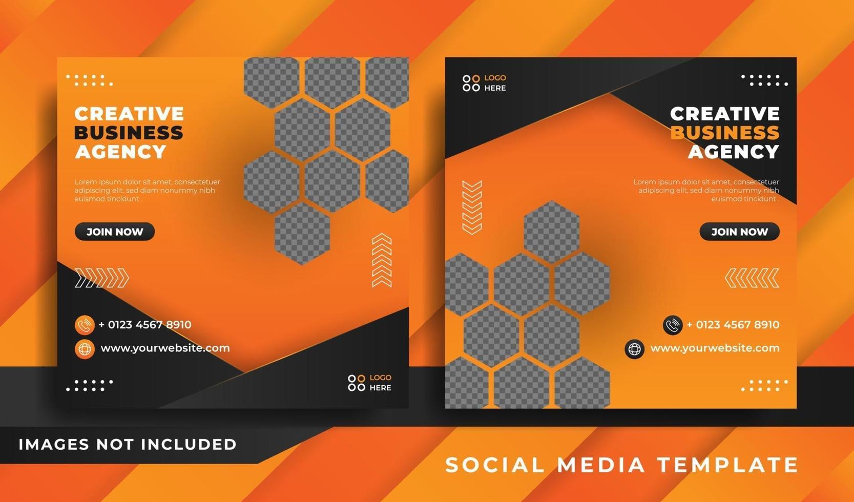 business promotion and creative social media cover template vector