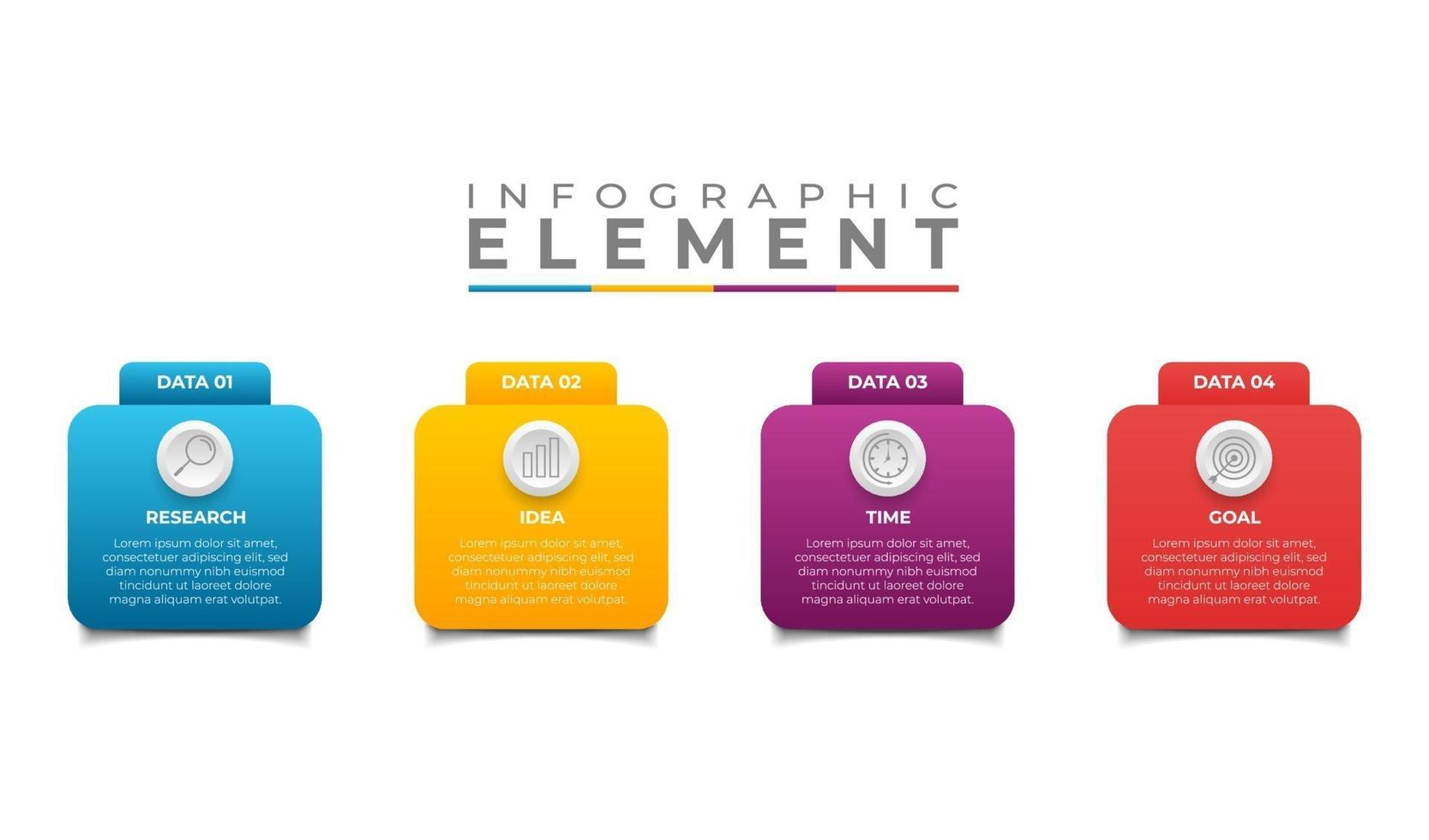 infographic business banner template design vector
